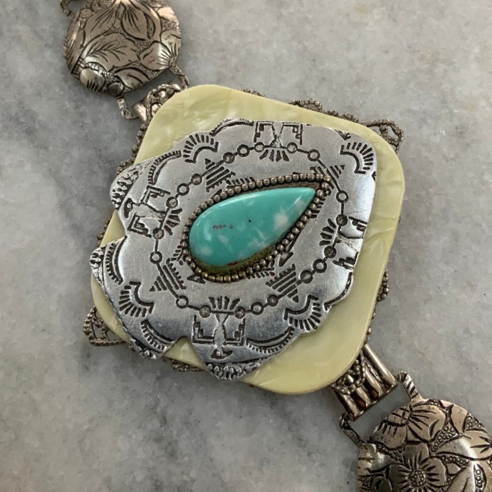 50s Arrowhead Concho Bracelet Fred Harvey Era